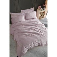 Shi Isabella Rose Çift Kişilik Nakışlı Nevresim Takımı | %100 Pamuk Saten |  6 Parça | Kutulu Çeyiz Seti