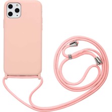 Heptek İletişim  Apple iPhone 11 Pro Kılıf Ipli Boyun Askılı Içi Kadife Lansman Yumuşak Silikon Kapak (Ropi)