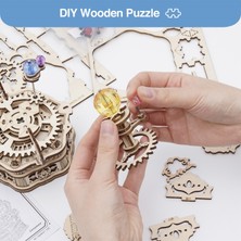 Robotime Rokr Dönen Yıldızlı Gece Müzik Kutusu 3D Ahşap Puzzle (Yurt Dışından)