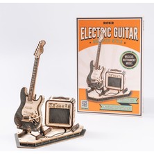 Robotime Rokr Electric Guitar 3D Ahşap Puzzle TG605K (Yurt Dışından)