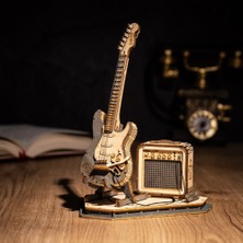 Robotime Rokr Electric Guitar 3D Ahşap Puzzle TG605K (Yurt Dışından)