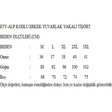 Alpha Erkek Yuvarlak Yakalı Yazılı Baskılı Kısa Kollu Beyaz Tişört Ety-Alp