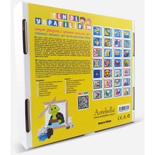 Artebella 28 I Çocuk Ahşap Çerçeveli Seramik Mozaik Set 20 x 20 cm