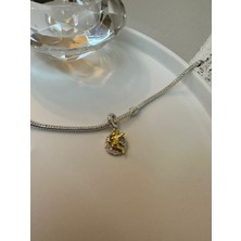 Ni Aksesuar Gümüş S925 Damgalı Disney Tinker Bell Gece Sallantılı Charm