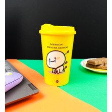 Giftmoda 2'li Motto Tasarımlı Plastik Kahve Bardağı