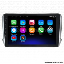 Myway Peugeot 2008 Android 12 Multimedya Carplay 2gb RAM+32GB HDD Navigasyon Ekran