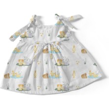 Deux Lapins Müslin Bebek Elbise - Petits Canetons 2 Yaş
