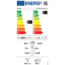 Haier HWD100BD1499UN/S 10 kg Yıkama 6 kg Kurutma Wi-Fi + Bluetooth Bağlantılı 1400 Devir Çamaşır Makinesi