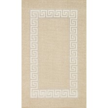 Eko Halı Brooklyn Brk 11 Natural Whıte Hasır Görünümlü Kaymaz Modern Şık Dokuma Kilim