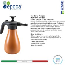 Epoca Mızu 1750 Teracotta ve Stone Rengi Sıvı Püskürtme  Pompası 1,75LT.