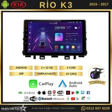 Navistar Kia Rio K3 2015-2017 Model 2+32GB Android 13 Kablosuz Carplay Na