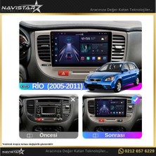 Navistar Kia Rio2 2005-2011 Model 4+64GB Android 13 Kablosuz Carplay Navi