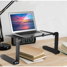 Coverzone Laptop Stand Katlanır Ayarlanabilir Hem Masa Hem Bilgisayar Stand Kanepe Masası Tablet Notebook Kitap Dizüstü Bilgisayar ve Kitap Için 360 Derece Döner Stand