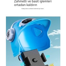 Maskot Motosiklet Su Geçirmez Güneşlik Küçük Kask Cep Telefonu Braketi Aynalı Koltuk (Yurt Dışından)