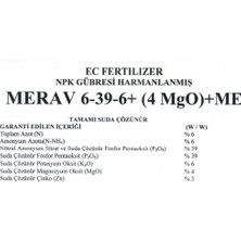 Merav 6-39-6 +4(Mgo)+ 3 Zn + Me 1 kg Toz Bitki Coşturan Yaprak Gübresi