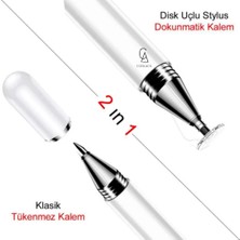 Coolacs Xiaomi Mi Pad 6 Uyumlu Dokunmatik Kalem Passive Stylus 2in1 Tablet Kalemi Çizim & Yazı Kalemi