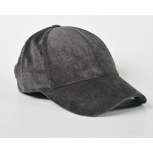 Salar Ticaret Salarticaret Gri Kadife Şapka Ayarlanabilir Spor Şapka