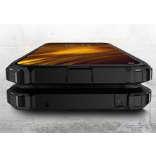 ZORE Xiaomi Pocophone F1 Uyumlu Armor Köşe Korumalı Çift Katmanlı Zırh Koruyucu Kılıf/kapak