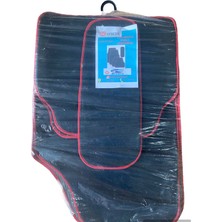 Arcars Oto Halı Paspas Takımı Universal Kırmızı Kenarları Biyeli-Oto Halıflex Paspas HP002