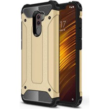 ZORE Xiaomi Pocophone F1 Uyumlu Armor Köşe Korumalı Çift Katmanlı Zırh Koruyucu Kılıf/kapak