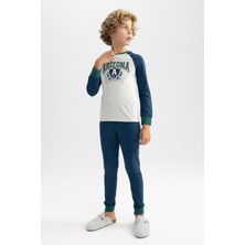 DeFacto Erkek Çocuk Baskılı Uzun Kollu Pijama Takımı A6725A823AU