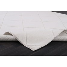 Almoss Halı Almoss Dolce 1334C Beyaz Dekoratif Makine Halısı