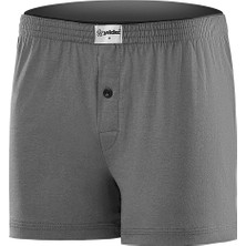 Yıldız Çamaşır Erkek Düz Füme Havlu Bel 4'lü Paket Boxer
