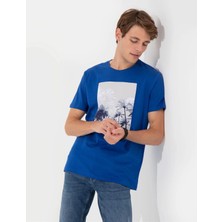 Pierre Cardin Slim Fit Baskılı Bisiklet Yaka Tişört