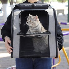 Amanda Taşınabilir Sırt Çantası Nefes Alabilir Büyük Kapasiteli Evcil Hayvan Malzemeleri Kedi Çantası (Yurt Dışından)