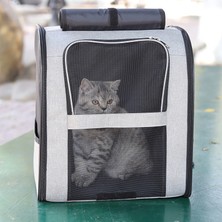 Amanda Taşınabilir Sırt Çantası Nefes Alabilir Büyük Kapasiteli Evcil Hayvan Malzemeleri Kedi Çantası (Yurt Dışından)