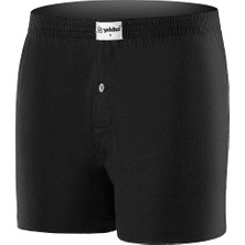 Yıldız Çamaşır Erkek Düz Siyah Havlu Bel 4'lü Paket Boxer