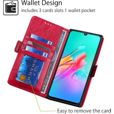 Seniee Oneplus 8t Için Telefon Kılıfı Kart Yuvalı Deri Telefon Kılıfı (Yurt Dışından)