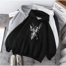 Favorim50Ton Harajuku Fairy Girl Siyah Kalın Kumaş Sweatshirt