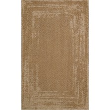 Eko Halı Brooklyn Brk 04 Natural Beıge Hasır Görünümlü Kaymaz Modern Şık Dokuma Kilim