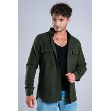 Stil Kombin Demir Düğmeli Kapaklı Kışlık Oduncu Gömlek Mar 4145