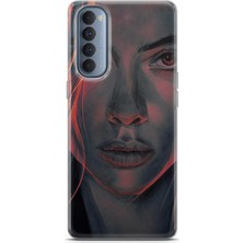 Denza Case Oppo Reno 4 Pro Uyumlu Kılıf Hd Baskılı Kılıf - Scarlet