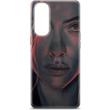 Denza Case Oppo Reno 4 Pro Uyumlu Kılıf Hd Baskılı Kılıf - Scarlet