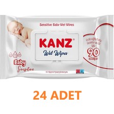 Kanz Sensitive Baby Wet Wipes Islak Havlu Mendil 90'lı 24 Adet