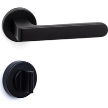 System Marvel Wc Rozetli Kapı Kolu Siyah Renk 1 Takım HA210RO12