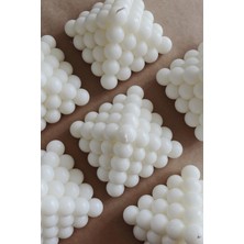 Cage Art Studio Dekoratif Piramit Bubble Kokulu Mum - Bubble Mum Soya Wax Candle 1 Adet Beyaz