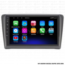 Myway Skoda Rapid Android 12 Multimedya Carplay 2gb RAM+32GB HDD Navigasyon Ekran