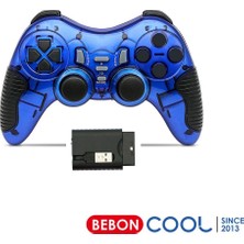 Beboncool 2.4g PS1-PS2-PS3-PC360-WINDOWS Pc-Android Tv-Android Tablet Telefon Uyumlu Titreşimli Kablosuz Joystick Kol