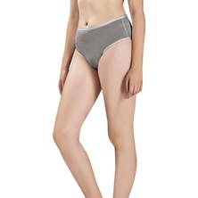 Jiber 6 'lı kadın Gri Pamuklu Bikini Külot 652