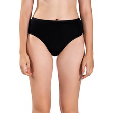 Jiber 6 'li Kadın Siyah Pamuklu Bikini Külot 652