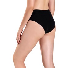 Jiber 6 'li Kadın Siyah Pamuklu Bikini Külot 652