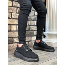 Bpm BA0302 Boa Kalın Taban Bağcıksız Tarz Casual Siyah Siyah Erkek Ayakkabı