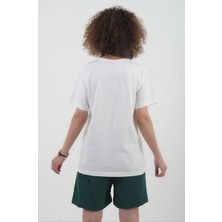 Zelish My Sister Ekru Taşlı Çiçek ve Kulaklık Baskılı Tshirt