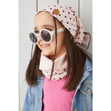Babygiz Pudra Siyah Çocuk Bebek Bere Boyunluk Set Yumuşak %100 Pamuklu Penye Elit Seri