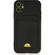 Carbon Case Iphone 11 Kılıf Kelvin Kartvizitli Silikon Carboncat Lacivert