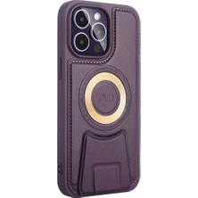 Carbon Case Iphone 14 Pro Max Kılıf Merkür Magneticsafe Standlı Kapak Carboncat Derin Mor